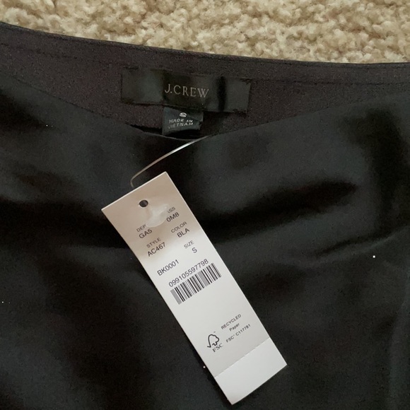 NWT J. Crew pull on slip skirt in black - Picture 4 of 4